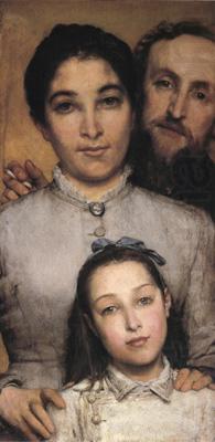 Alma-Tadema, Sir Lawrence Portrait of Aime-Jules Dalou,his Wife and Daughter (mk23) china oil painting image